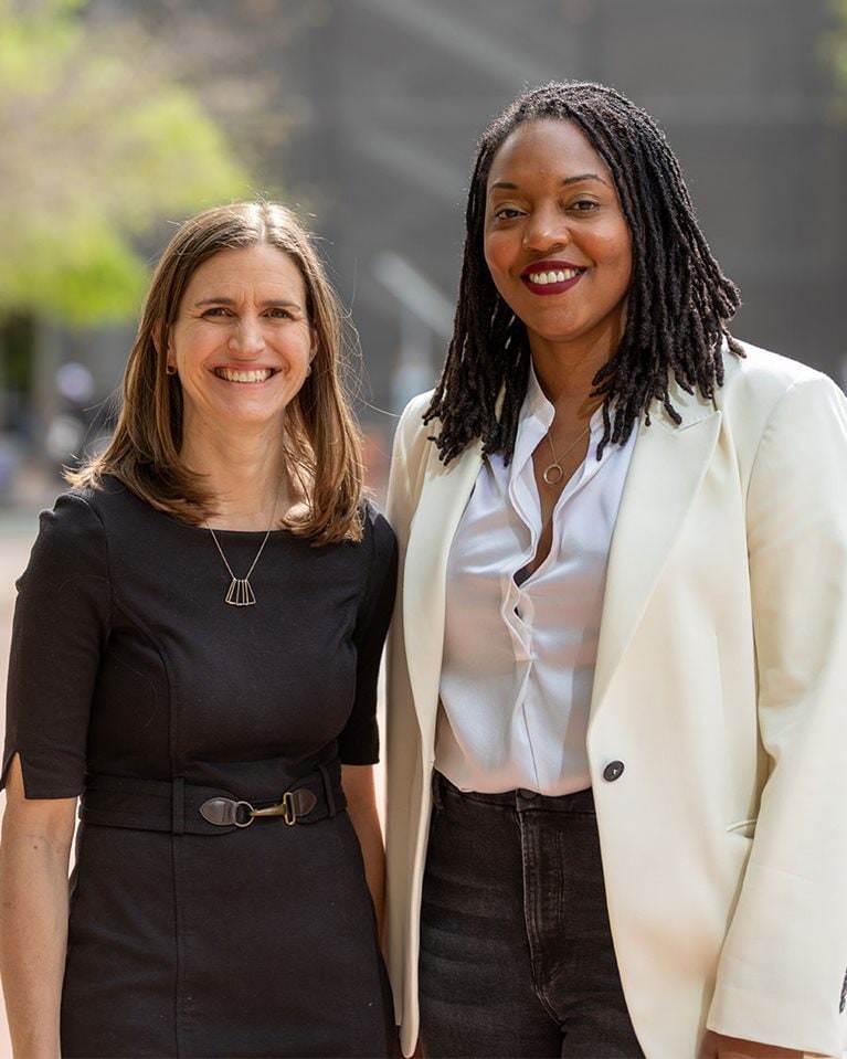 Monne Williams and Diana Ellsworth pose for a picture