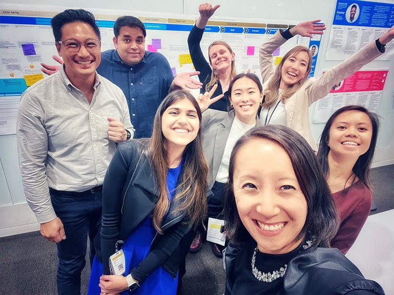 McKinsey colleagues Simon Fong, Charag Krishnan, Lilli Beard (Alum), Ryo Tada (Alum), Samvitha Ram, Emma Jang, Andrea Delgado (Alum), and Amy Hung collaborate on MyBraven