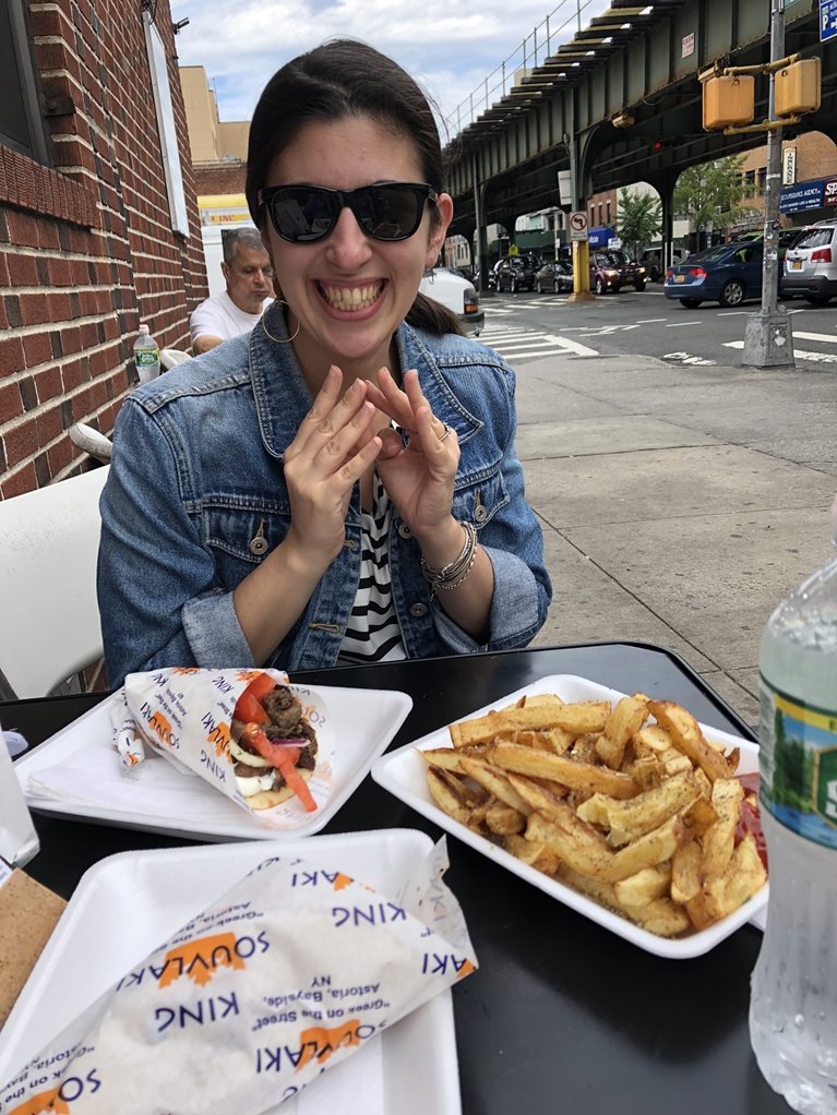 Akay excited to eat delicious french fries