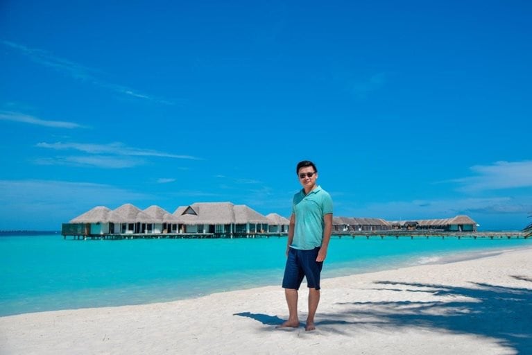 Anh on tropical beach