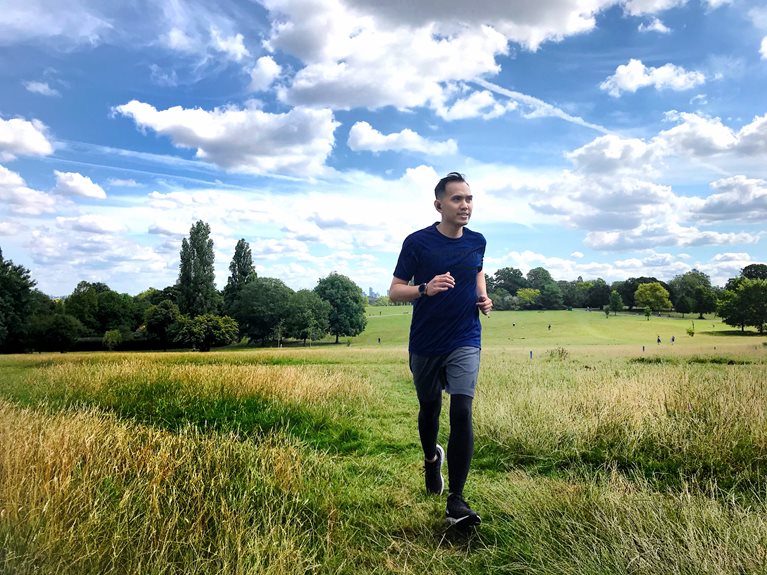 Bayu running in field